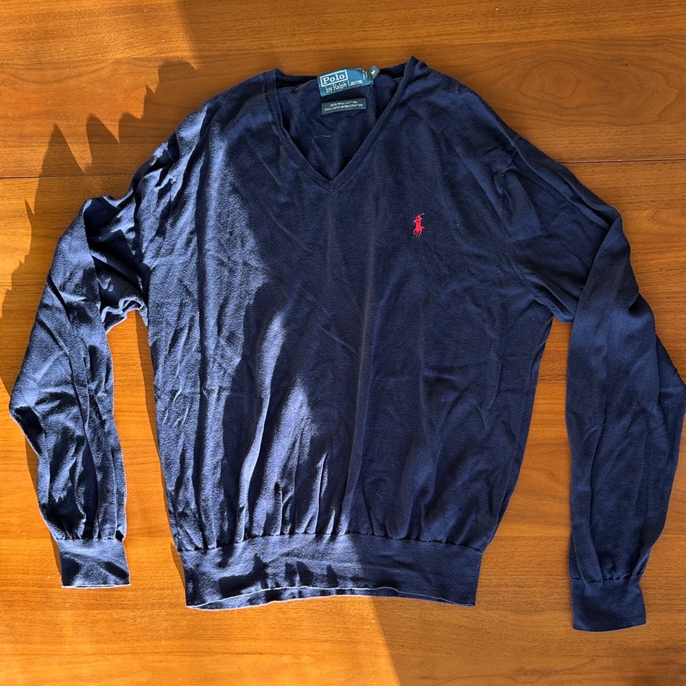 Polo by Ralph Lauren men’s Navy V-Neck Sweater